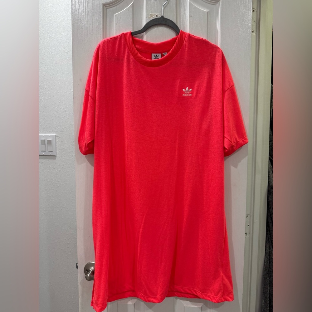 Adidas Neon Pink T-Shirt Dress